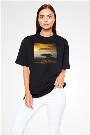 Kilimanjaro Siyah Oversize Tişört Oversize T-shirt - TişörtFabrikası