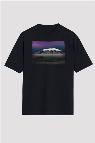 Kilimanjaro Siyah Oversize Tişört Oversize T-shirt - TişörtFabrikası