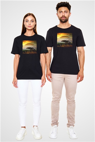 Kilimanjaro Siyah Unisex Tişört T-Shirt - TişörtFabrikası