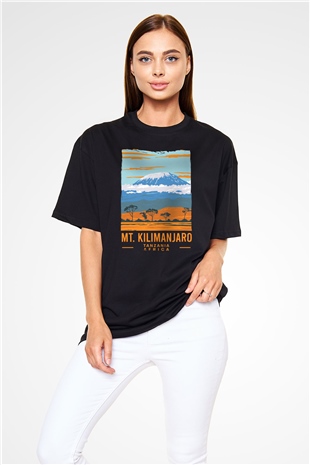Kilimanjaro Siyah Oversize Tişört Oversize T-shirt - TişörtFabrikası