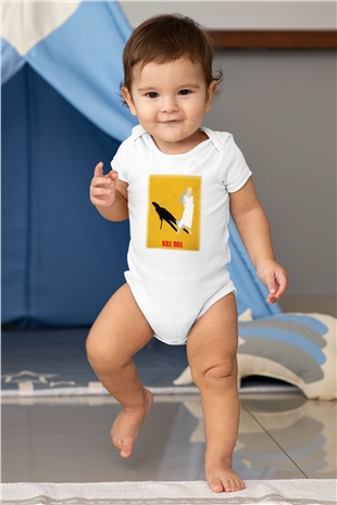 Kill Bill Baskılı Beyaz Unisex Bebek Body - Zıbın