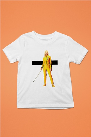 Kill Bill Baskılı Beyaz Unisex Çocuk Tişört