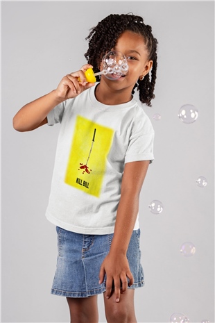 Kill Bill Baskılı Beyaz Unisex Çocuk Tişört