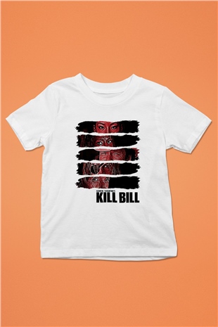 Kill Bill Baskılı Beyaz Unisex Çocuk Tişört