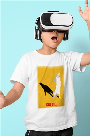 Kill Bill Baskılı Beyaz Unisex Çocuk Tişört
