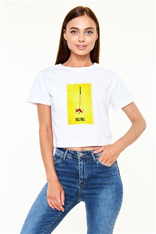 Kill Bill Beyaz Croptop Tişört