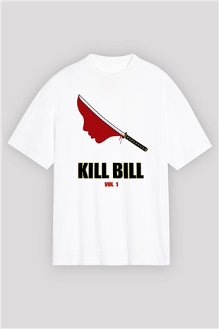 Kill Bill Beyaz Unisex Oversize Tişört T-Shirt