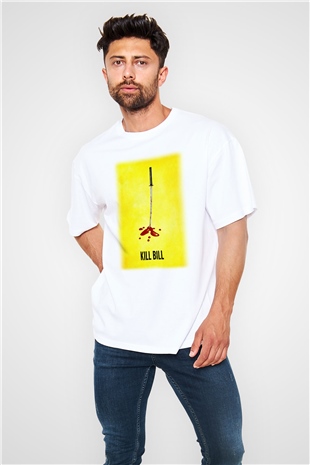 Kill Bill Beyaz Unisex Oversize Tişört T-Shirt