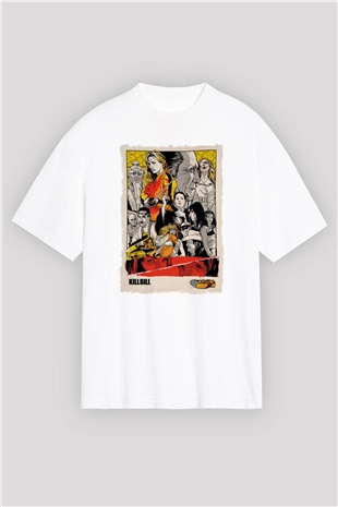 Kill Bill Beyaz Oversize Tişört Oversize T-shirt