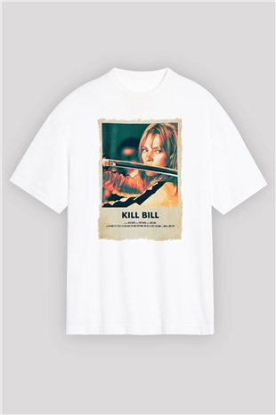 Kill Bill Beyaz Oversize Tişört Oversize T-shirt