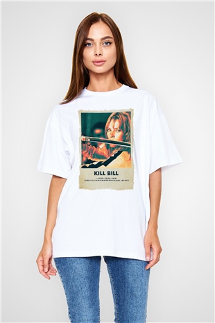 Kill Bill Beyaz Oversize Tişört Oversize T-shirt