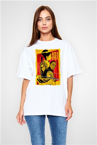 Kill Bill Beyaz Oversize Tişört Oversize T-shirt