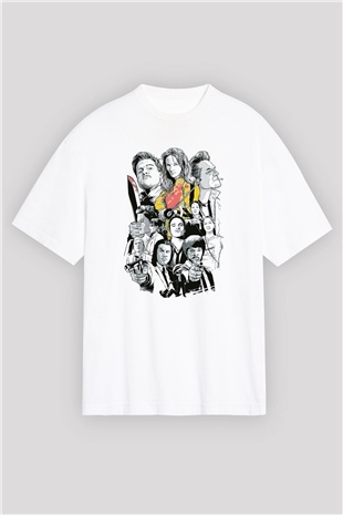 Kill Bill Beyaz Oversize Tişört Oversize T-shirt