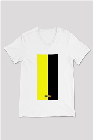 Kill Bill Beyaz Unisex V Yaka Tişört T-Shirt