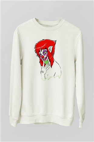 Killer Klowns from Outer Space Beyaz Unisex  Sweatshirt
