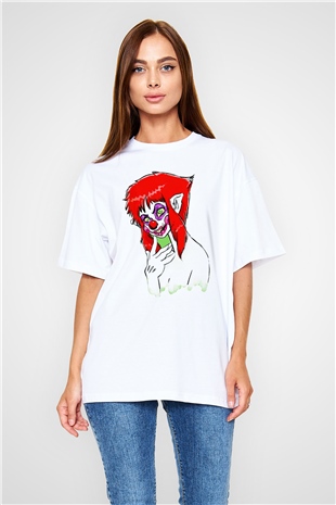 Killer Klowns from Outer Space Beyaz Oversize Tişört