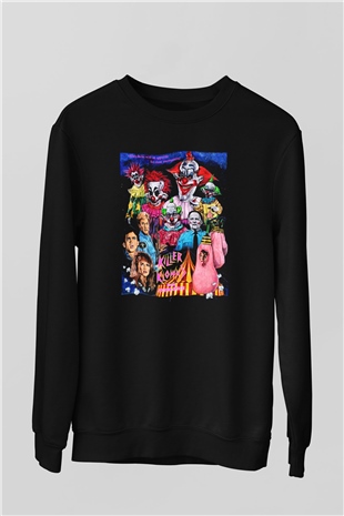 Killer Klowns from Outer Space Siyah Unisex Sweatshirt