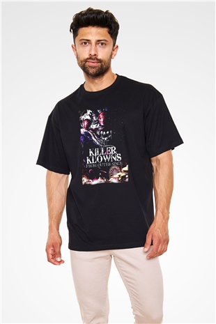 Killer Klowns from Outer Space Siyah Oversize Tişört