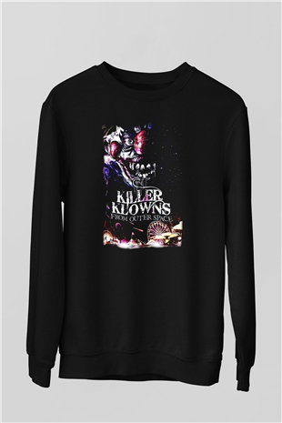 Killer Klowns from Outer Space Siyah Unisex  Sweatshirt