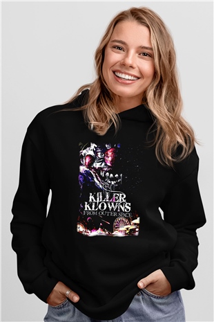 Killer Klowns from Outer Space Siyah Unisex Hoodie
