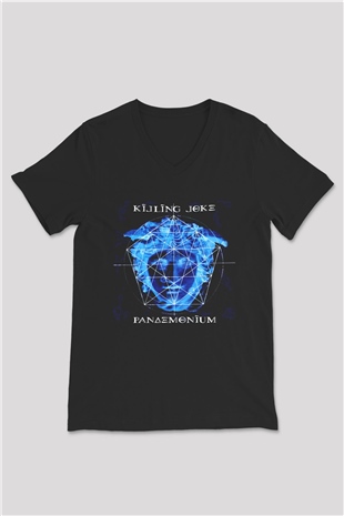 Killing Joke Siyah Unisex V Yaka Tişört T-Shirt