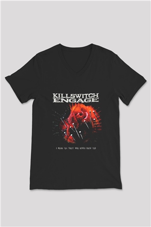 Killswitch Engage Siyah Unisex V Yaka Tişört T-Shirt
