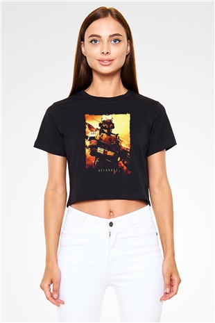 Killzone Siyah  Crop Top Tişört