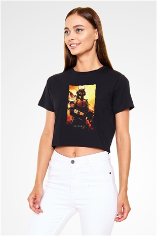 Killzone Siyah  Crop Top Tişört