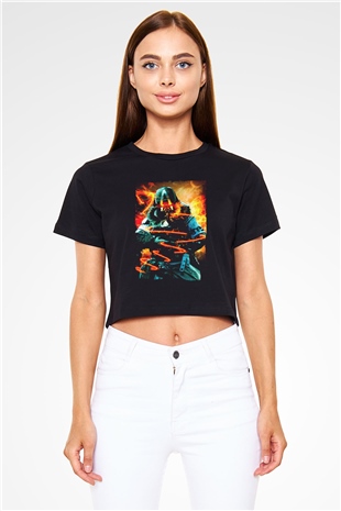 Killzone Siyah  Crop Top Tişört