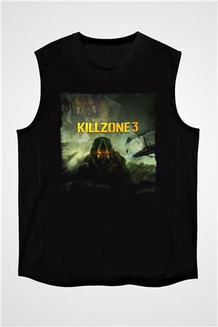 Killzone Siyah Unisex Kolsuz Tişört