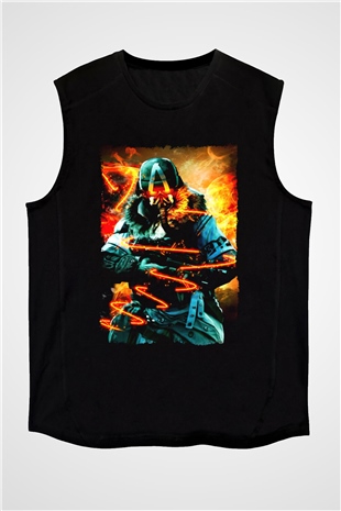 Killzone Siyah Unisex Kolsuz Tişört