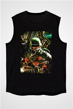Killzone Siyah Unisex Kolsuz Tişört