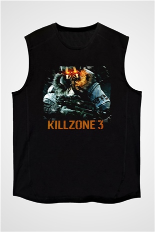 Killzone Siyah Unisex Kolsuz Tişört