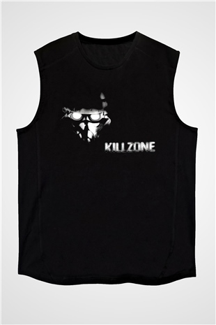 Killzone Siyah Unisex Kolsuz Tişört