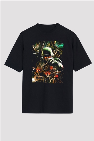 Killzone Siyah Oversize Tişört Oversize T-shirt