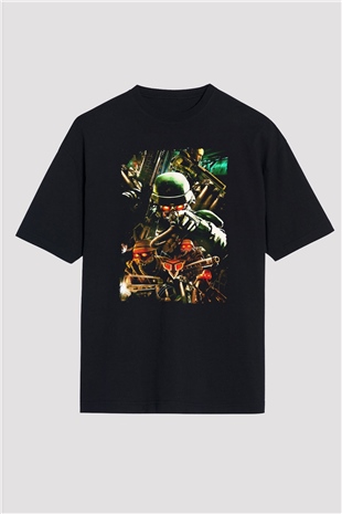 Killzone Siyah Oversize Tişört Oversize T-shirt