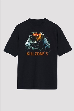 Killzone Siyah Oversize Tişört Oversize T-shirt