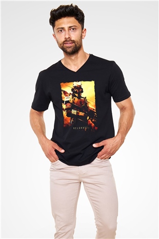 Killzone Siyah Unisex V Yaka Tişört