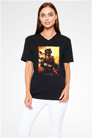 Killzone Siyah Unisex V Yaka Tişört