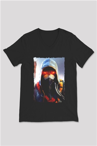 Killzone Siyah Unisex V Yaka Tişört