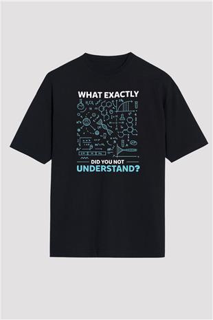 Kimya Formülleri Baskılı Unisex Oversize Tişört - Tshirt