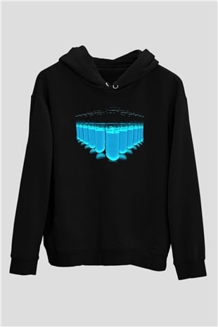 Kimyager Siyah Unisex Kapşonlu Sweatshirt