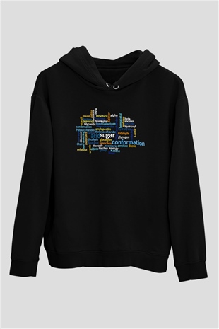 Kimyager Siyah Unisex Kapşonlu Sweatshirt
