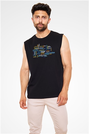 Kimyager Siyah Unisex Kolsuz Tişört