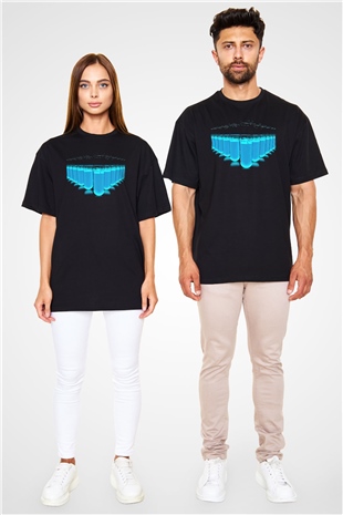 Kimyager Siyah Unisex Oversize Tişört T-Shirt