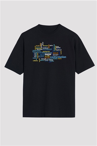 Kimyager Siyah Unisex Oversize Tişört T-Shirt