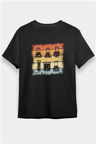 Kimyager Siyah Unisex Tişört T-Shirt - TişörtFabrikası