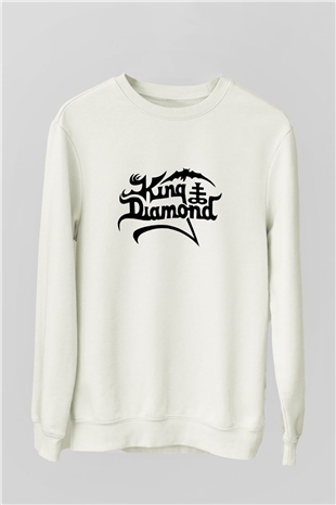King Diamond Beyaz Unisex Sweatshirt
