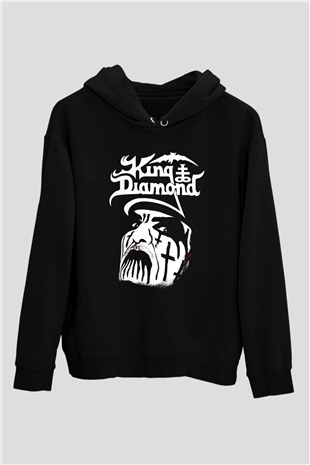 King Diamond Siyah Unisex Hoodie