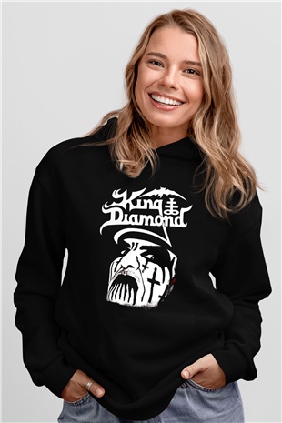 King Diamond Siyah Unisex Hoodie